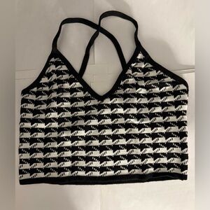 Stylish Black and White Women's Intimate Top